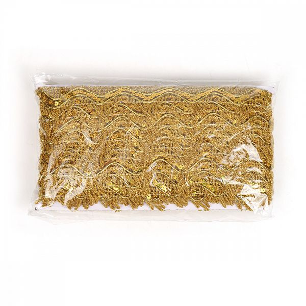 Тесьма отделочная 40 мм, 13-2265 цв.золото уп.13.71м