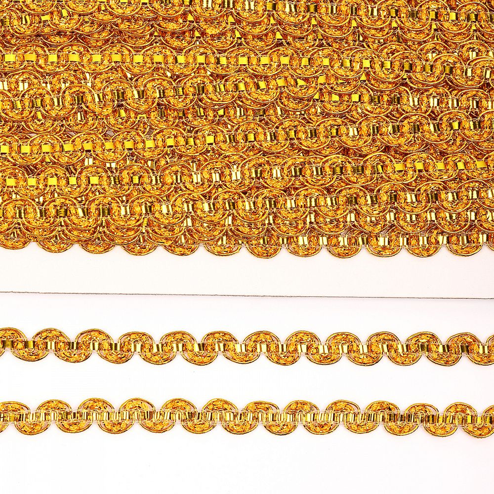 Тесьма отделочная 10 мм / 13.71 метров, TBY 918 цв.золото