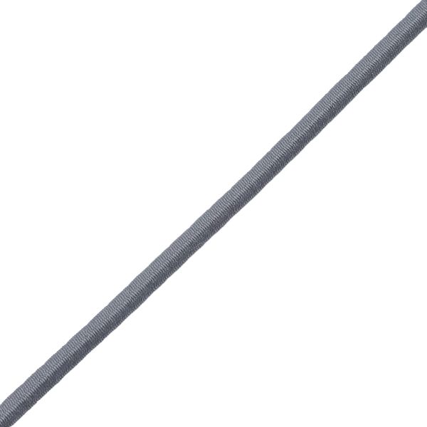 Резинка шляпная (шнур эластичный) ⌀3.0 мм / 30 метров, т.серый