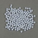 Бусины пластик (перламутр) ⌀8 мм, цв.светло-серый уп.500г (960 шт), Magic4Hobby