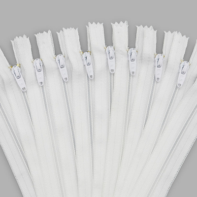 Молния спираль (витая) брючная Arta Т4 (4 мм) 1 зам., н/раз., 20 см, цв. 501 белый, уп.10 шт