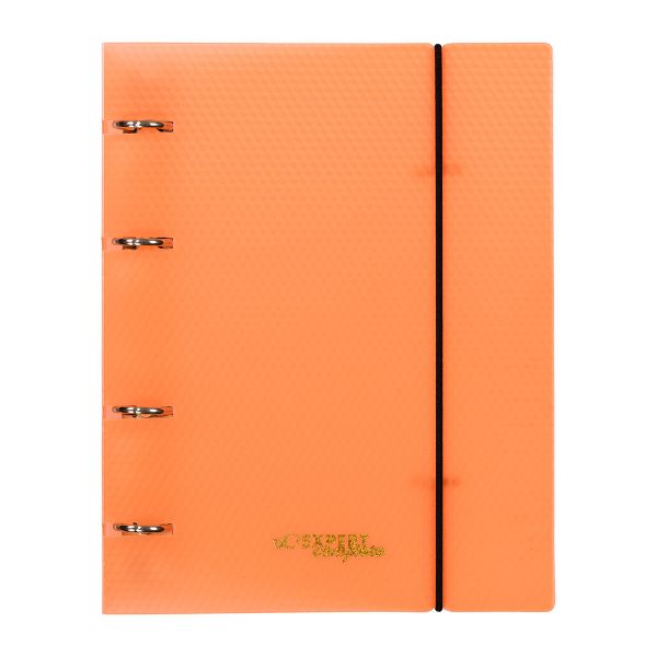 Папка-обложка для сменного тетрадного блока на 4 кольцах A5+ 700 мкм 20 мм, 1 шт, ⌀- 20 мм, оранжевый EC21140012, Expert Complete EC21140012