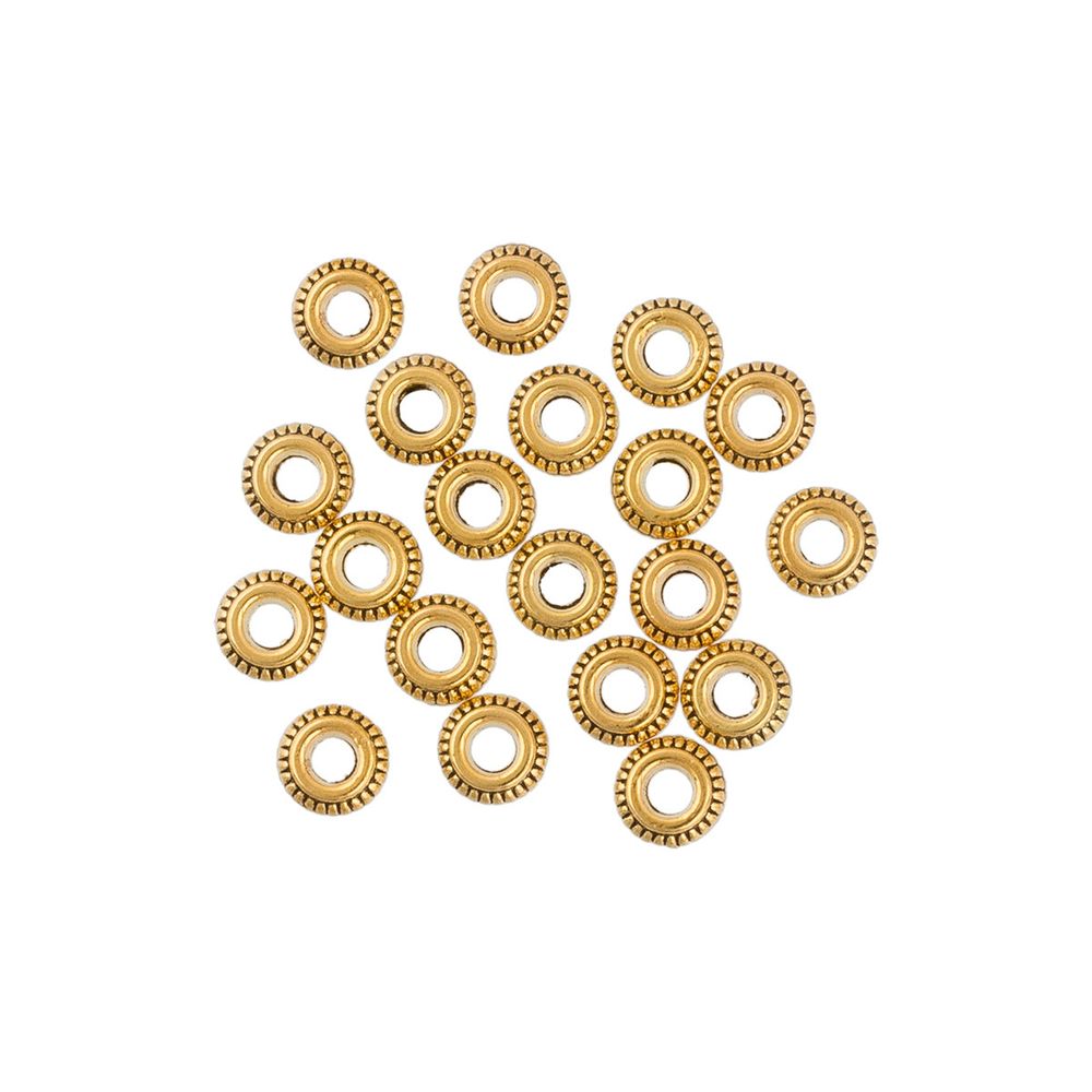 Рондели 7 мм, 20 шт, 02 под золото, Zlatka MRR-01