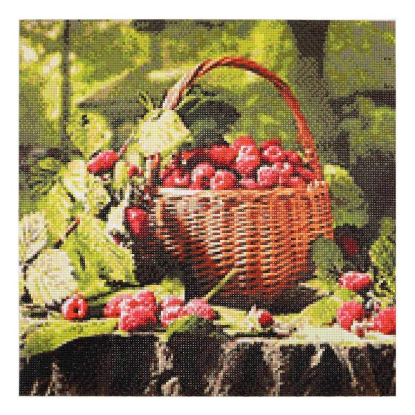 Алмазная (кристальная) мозаика Cristyle, Корзина с малиной Т. Карачкова, 40х40см
