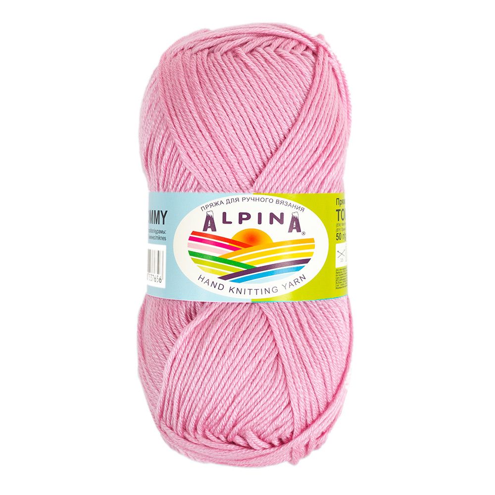 Пряжа Alpina Tommy / уп.10 мот. по 50г, 138м, 012 св. розовый