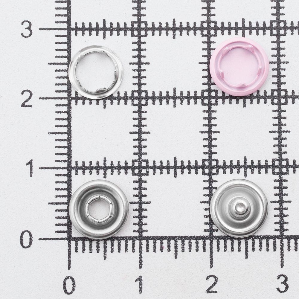 Кнопка рубашечная (джерси) закрытая ⌀7.8 мм, ≈1440 шт, МЕТАЛЛ, эмаль, 133 розовый, NEW STAR