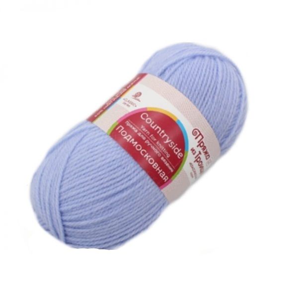 Пряжа Троицкая Подмосковная / уп.10 мот. по 100 г, 250 м, цв.0177 голубое небо