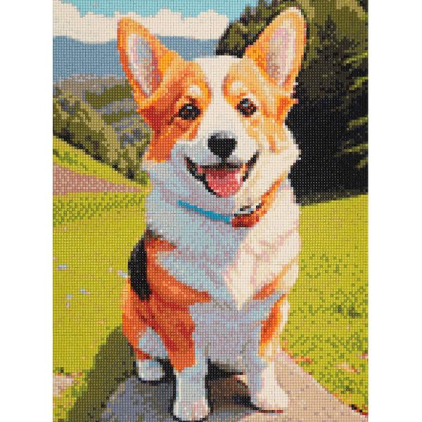 Алмазная (кристальная) мозаика Cristyle, Вельш-корги кардиган, 30х40 см