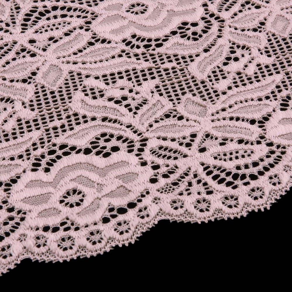 Кружево бельевое эластичное 300 мм / 13.72 м, цв. C344 пудровый