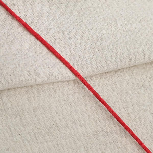 Шнур атласный корсетный ⌀2.0 мм / 45.7 метров, 1 красный