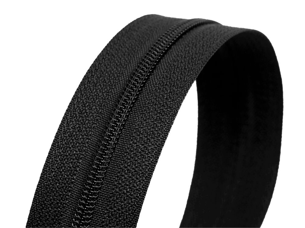 Молния рулонная витая (спираль) Т3 (3 мм) УСИЛЕННАЯ, НА БОБИНЕ, S-580 черный (цв.SBS) / кор. 1200 метров