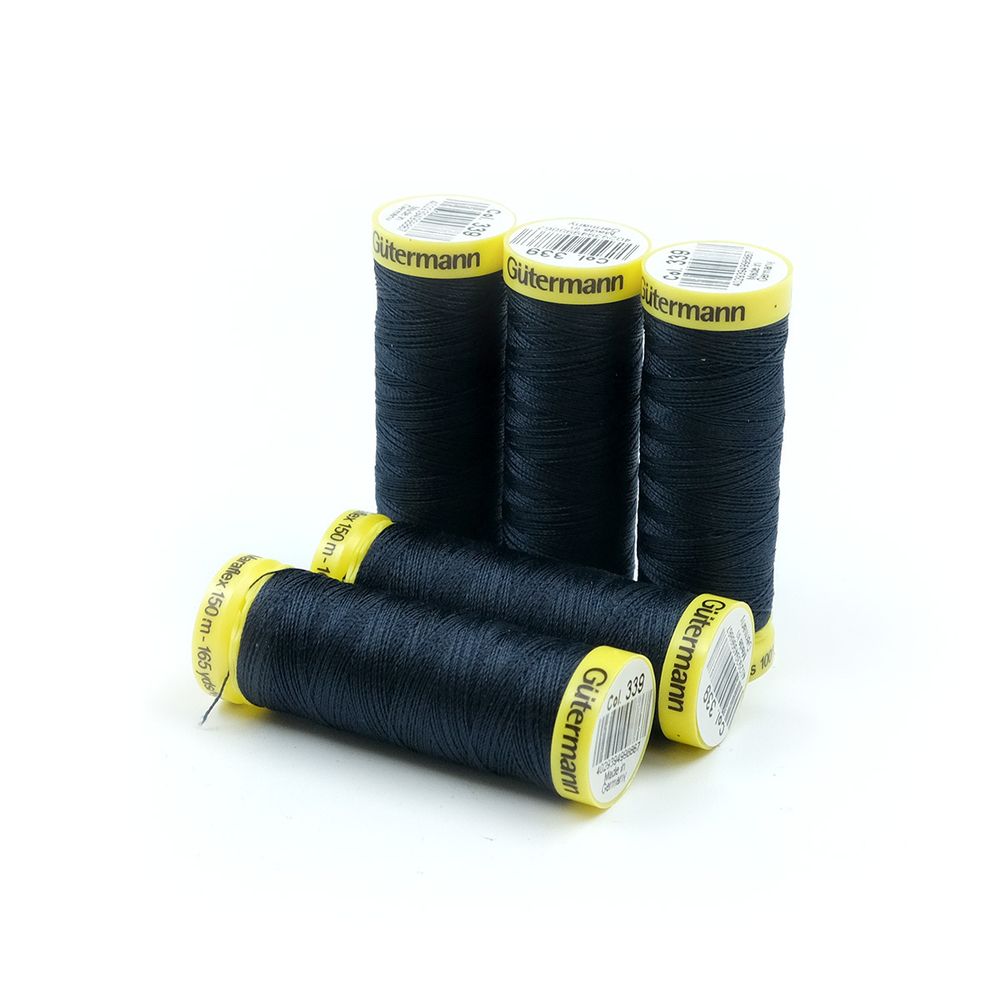 Нитки для трикотажа Gutermann Maraflex, 150м, 339 т.чернильно-синий, 5 катушек