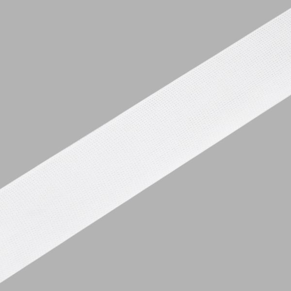 Тесьма отделочная трикотажная 40 мм / 70 метров, белый, 3AR3043