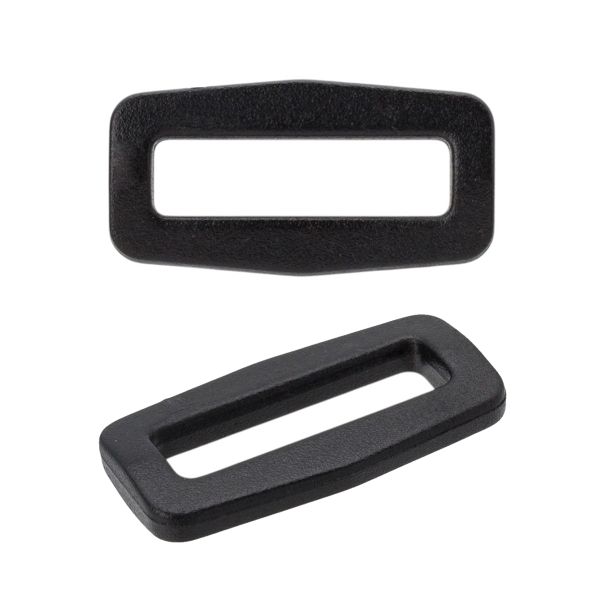 Рамка однощелевая 20 мм, 20 шт, ацеталь, черный, ОЩ-20