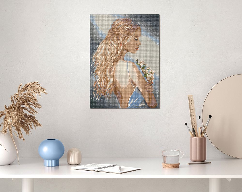 Алмазная (кристальная) мозаика Фрея, на подрамнике Девичья нежность, 30х40 см