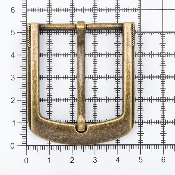 Пряжка ременная металл 35 мм, бронза, 1 шт, MB-193