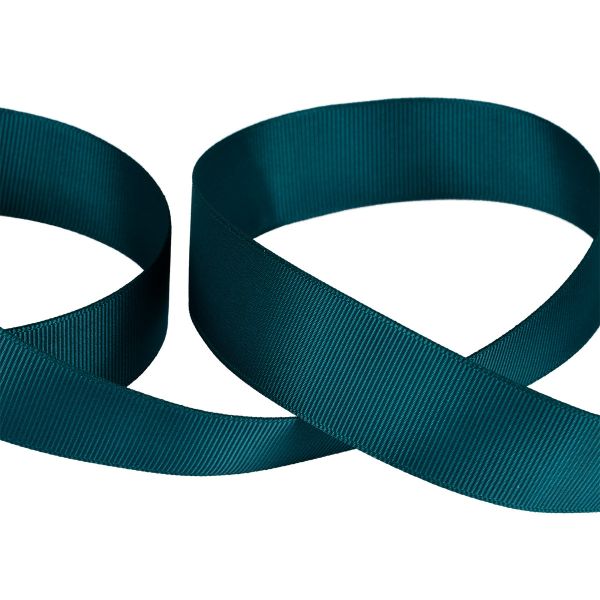 Лента репсовая (в рубчик) 25.0 мм / 45.5 метров, 011 т.зеленый, Gamma GR-25