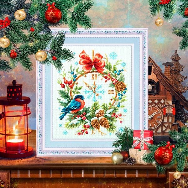 Набор для вышивания нитками Чудесная игла, Время рождества 17х22 см