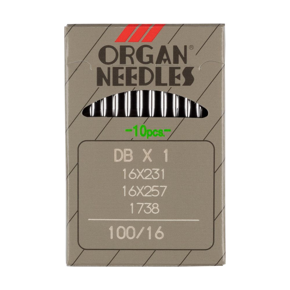 Иглы для промышленных швейных машин Organ DB*1738 / DB*1 10 шт, 100