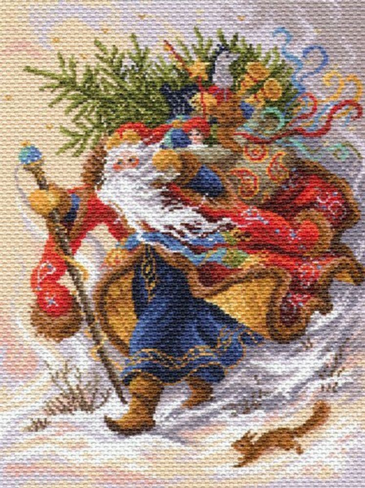 Рисунок на канве Матренин Посад 37х49 - 1702 Дед Мороз