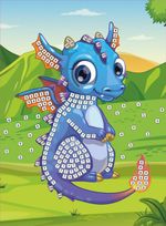 Мозаика 19.5х26.5 см, №11 Дракончик, Hobbius MDS-07