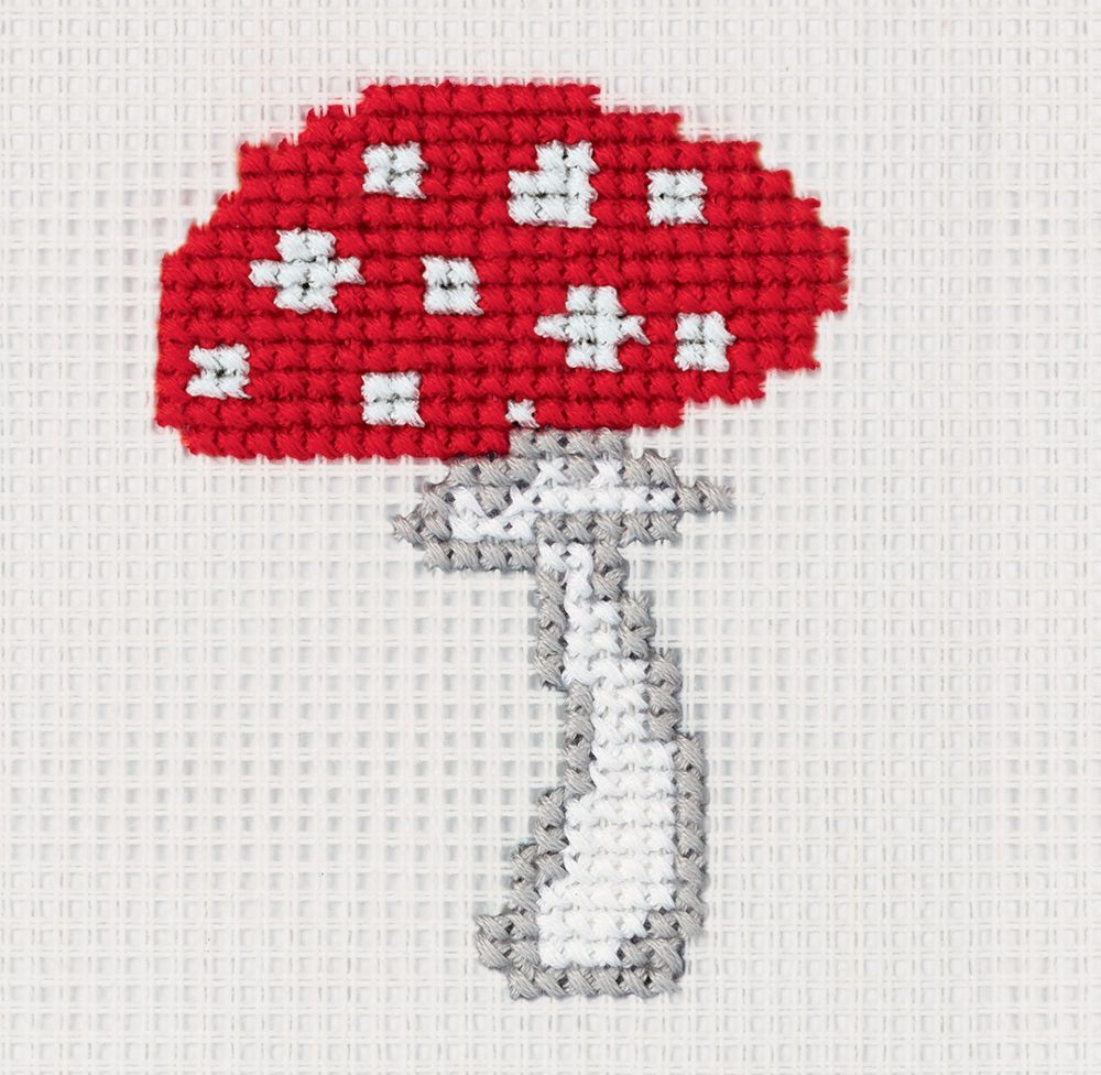 Набор для вышивания нитками Klart, Детские истории. Грибок, 9х12 см