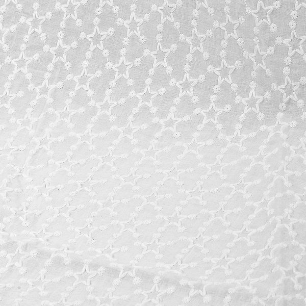 Ткань шитьё (прошва) 100 г/м², 150 см / 2 метра, TBY.Emb.8228.1.2, цв.01 белый