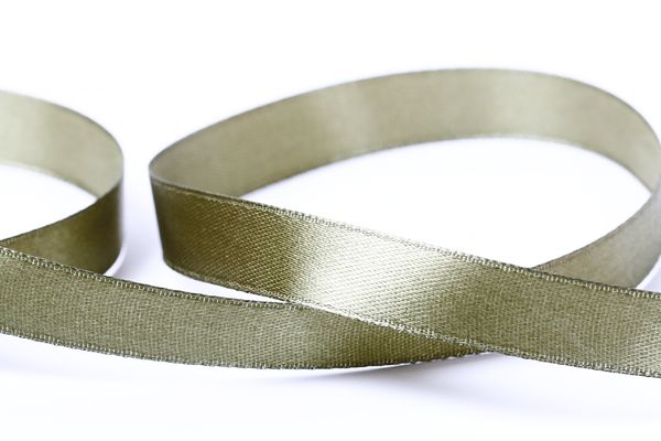 Лента атласная 1-сторонняя 12.0 мм / 33±2 метра, 130 хаки, Gamma