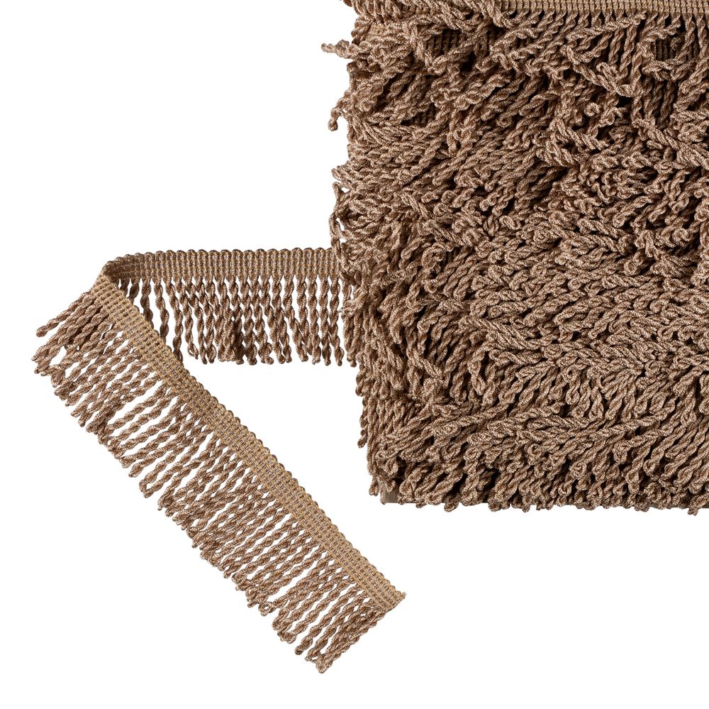 Бахрома отделочная 35.0 мм / 25 метров, витая, 195 т. кремовый, Gamma 442