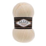 Пряжа Alize (Ализе) Superlana klasik / уп.5 мот. по 100 г, 280м, 001 кремовый A