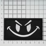 Термоаппликация Прямоугольник с улыбкой 90х50мм (W.Black (бело-черный)), 2 шт, LA563