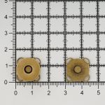 Кнопка магнитная металл пришивная ⌀14.0 мм, латунь, 20 шт