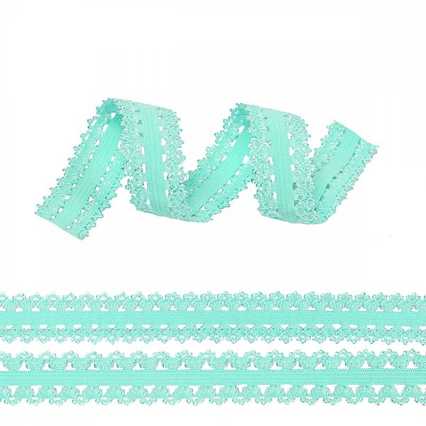 Резинка бельевая (ажурная) 20.0 мм / 6±0.5 метров, RB04 мятный F199