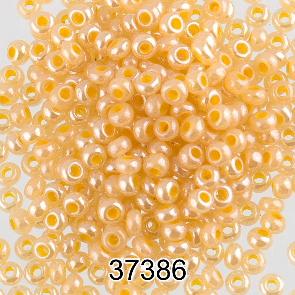 Бисер Preciosa круглый 10/0, 2.3 мм, 500 г, 37386 (Ф357) желтый
