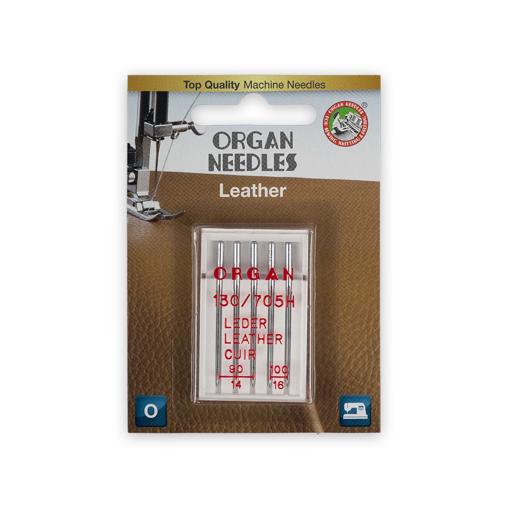 Иглы для бытовых швейных машин Organ для кожи ассорти, 5 шт, 5326000BL 90-100