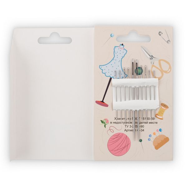 Иглы ручные набор для шитья Рукодельница, 10 шт, P, Gamma С-34