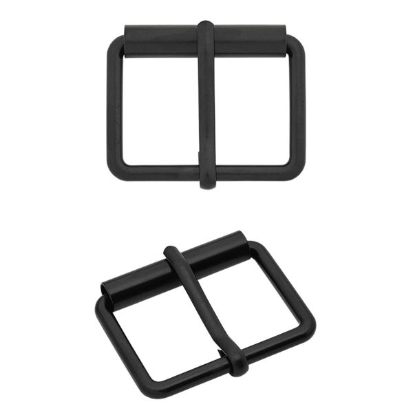 Пряжка прямоугольная 30 мм, металл (M.Black черный матовый), МТ_1864, 6 шт