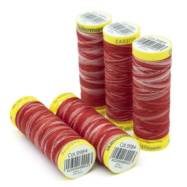 Нитки отделочные Gutermann Deco Stitch 70, multicolor, 70м, 9984, 5 катушек