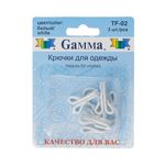 Крючок шубный обтяжной 36 мм, 3 шт, белый, Gamma TF-02