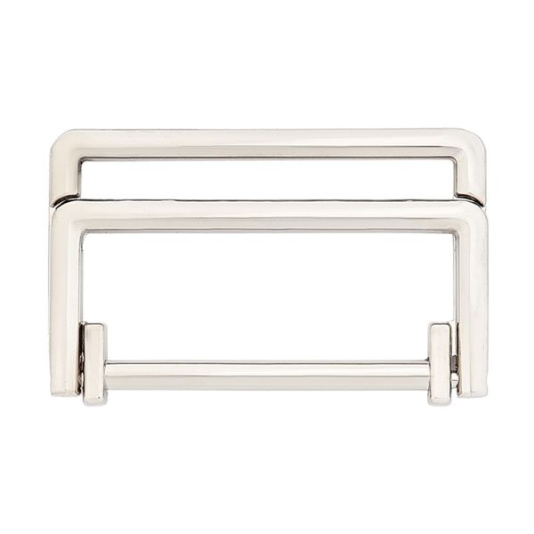 Пряжка прямоугольная 30 мм, металл (Nickel Серебро (никель)), МТ_1872, 6 шт