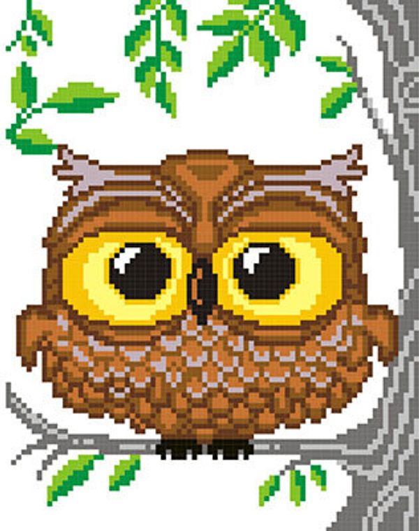 Набор для вышивания нитками МП Студия, Совушка 16х23 см