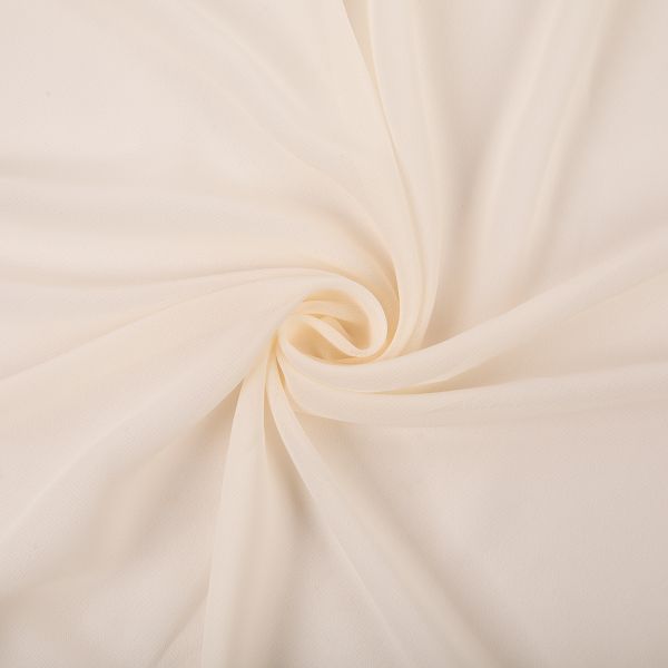 Ткань блузочная Poly Chiffon 84 г/м², 150х147 см, 01 св.кремовый, Gamma PC-02