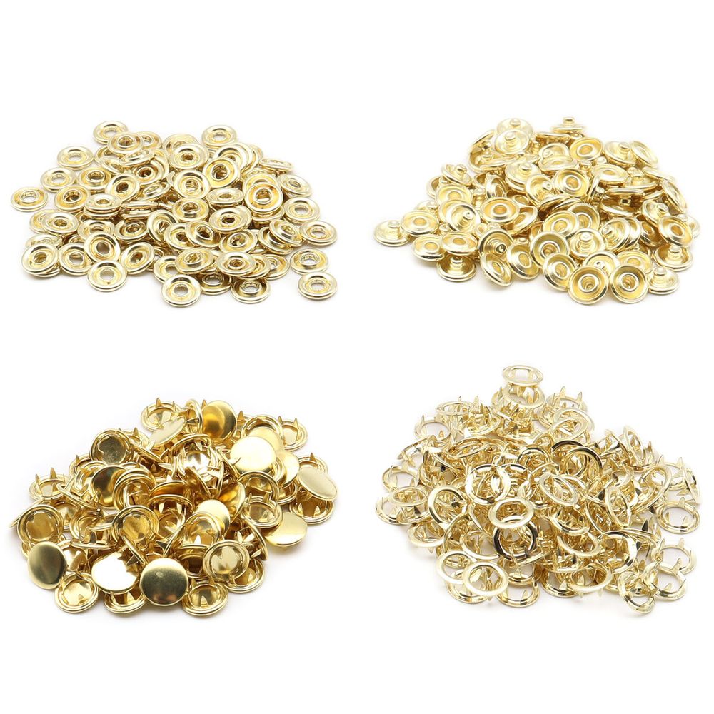 Кнопка рубашечная (джерси) закрытая ⌀9.5 мм, ≈144 шт, МЕТАЛЛ, золото, NEW STAR