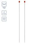 Спицы прямые металл ⌀2.0 мм, 35 см, 2 шт, никель, Visantia VTS-2