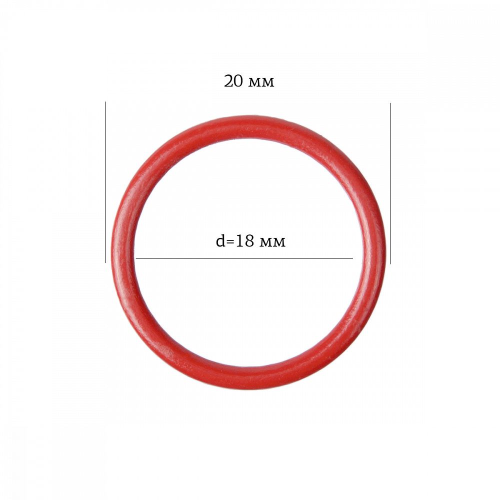 Кольца для бюстгальтера металл ⌀17.8 мм, 100 красный, Arta, 50 шт