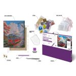 Кристальная (алмазная) мозаика Фрея ALPD-286, на подрамнике, Трамвай, 40х50 см