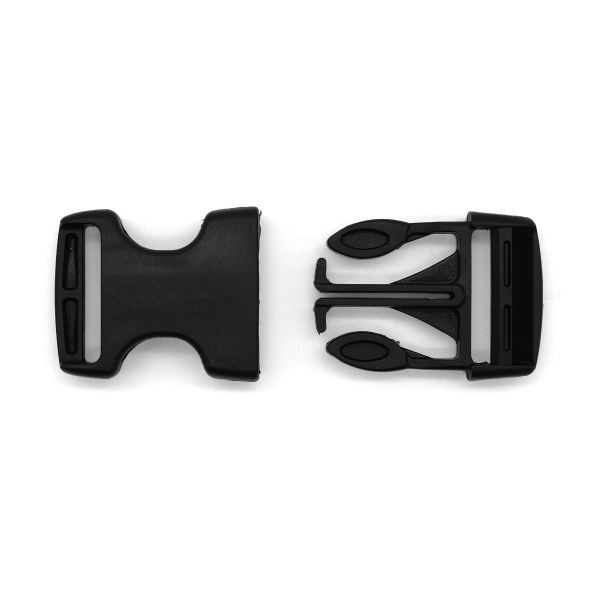 Фастекс (пряжка трезубец) пластик 25 мм, 20 шт, черный, 514201