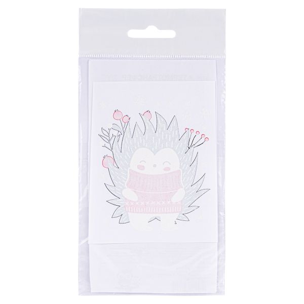 Термоаппликация Gamma Термотрансфер M №05, 1 шт, M-522 Ежик в жилетке 7х8.5 см