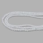 Бусины стекло ⌀2 мм, 3 мм, 4 мм, граненые, рондели, 3 нити по 38±1 см, микс, Astra&Craft, 1 прозрачный