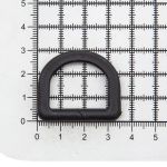 Полукольцо 25мм (35х30мм) пластик (ПП), чёрный, ПК-25, 100 шт